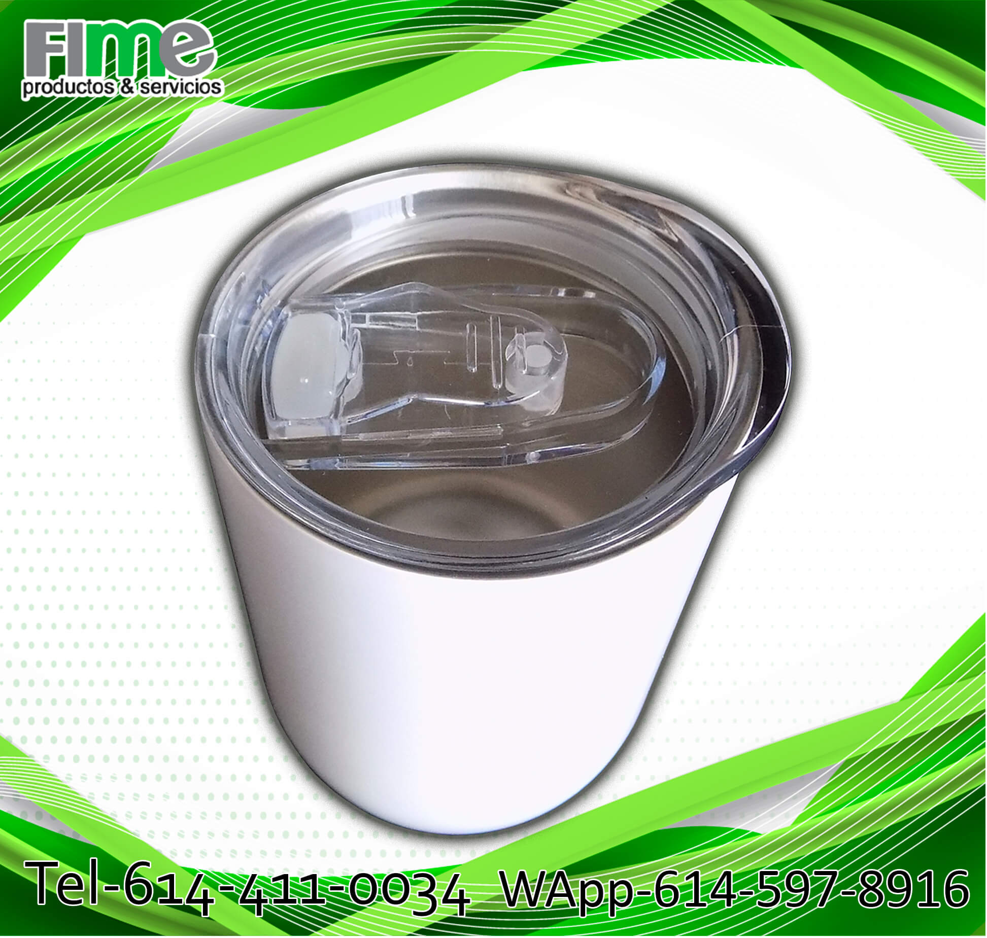 Vaso Para Vino De Acero Con Tapa Fime Imprime