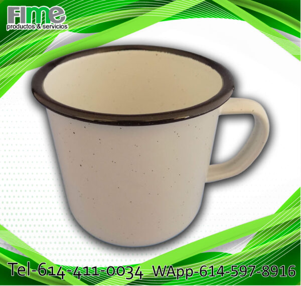 TAZA PELTRE 10oz PARA SUBLIMAR BORDE VARIOS COLORES - Imagen 2