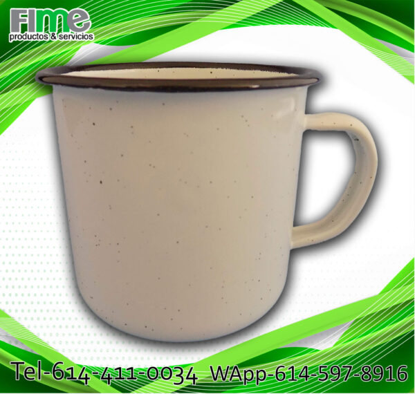 TAZA PELTRE 10oz PARA SUBLIMAR BORDE VARIOS COLORES - Imagen 3